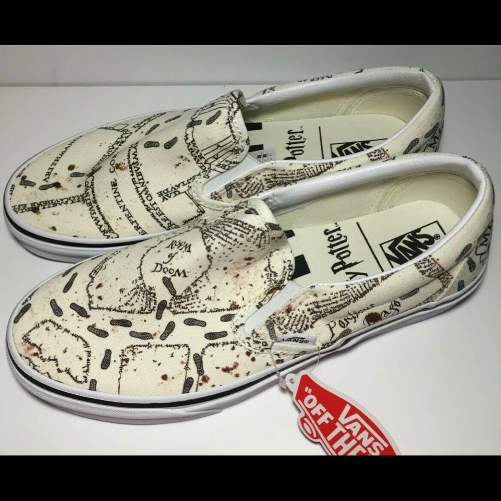 NIB Vans Harry Potter SlipOn Marauders Map M8.5W10